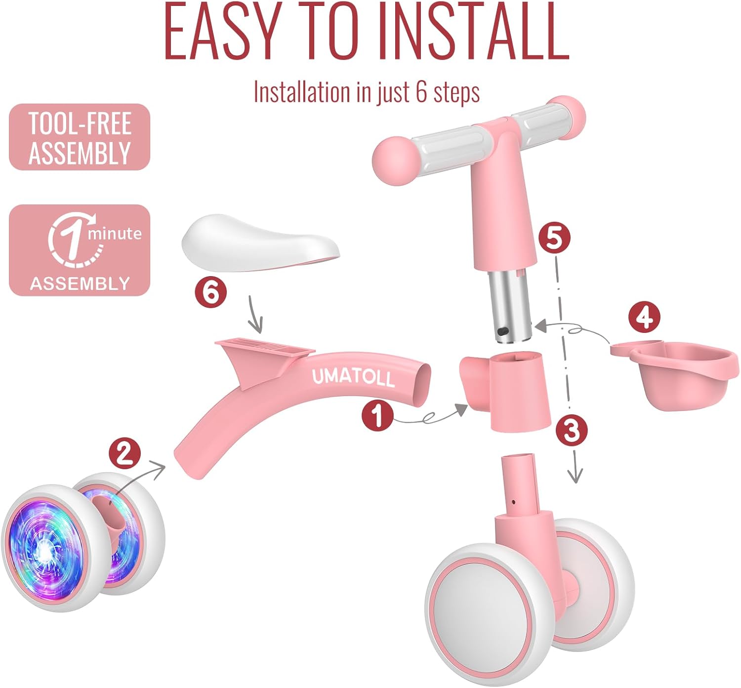 Umatoll Baby Balance Bike for 1 Year Old Girls – Pink Toddler Gift
Umatoll Colorful Lighting Baby Balance Bike with Adjustable Seat
Umatoll Toddler Balance Bike with Glowing Wheels – 12–24 Months
Umatoll 1st Birthday Gift Baby Balance Bike for Girls – Pink Ride On Toy
Umatoll Lightweight Aluminum Baby Balance Bike – Safe Indoor Outdoor Toy
Umatoll Pink Baby Balance Bike with LED Rear Wheels – Toddler Ride On
Umatoll Baby Balance Bike for 12–24 Month Old Girls – Adjustable Toddler Bike