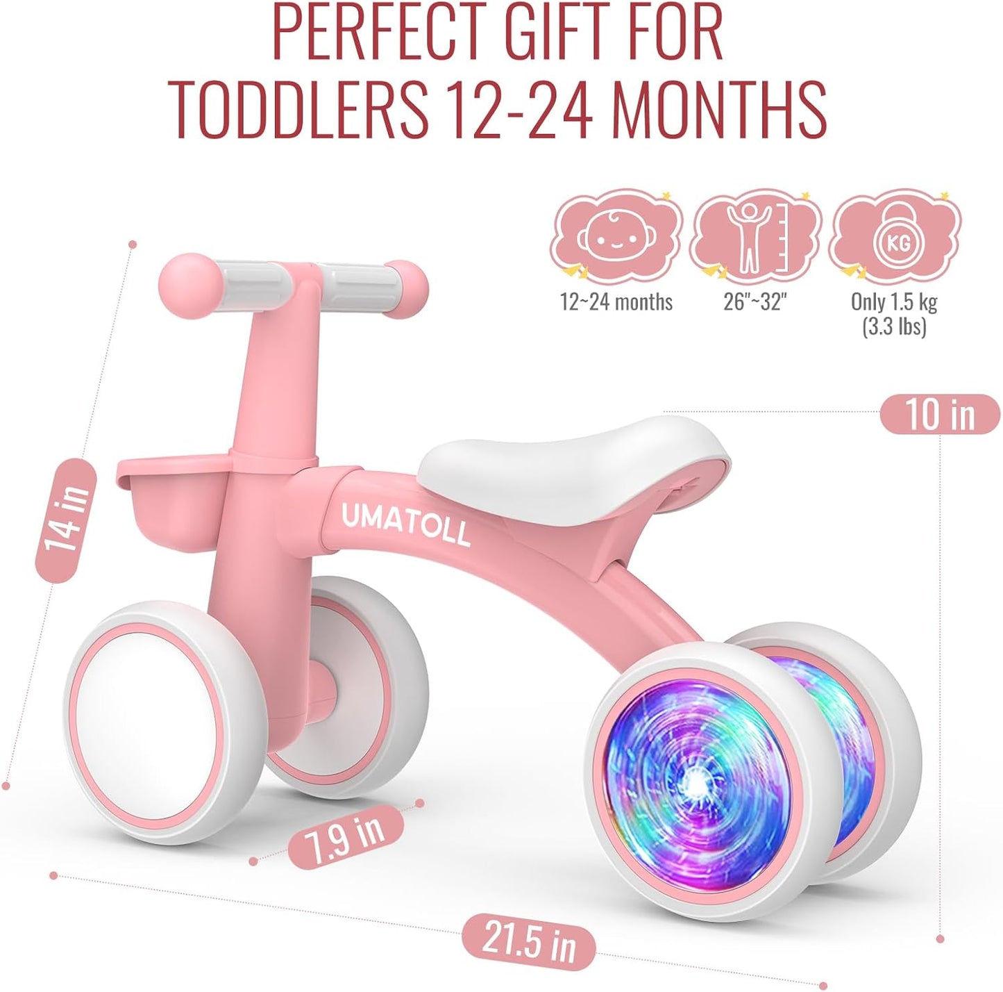 Umatoll Baby Balance Bike for 1 Year Old Girls – Pink Toddler Gift
Umatoll Colorful Lighting Baby Balance Bike with Adjustable Seat
Umatoll Toddler Balance Bike with Glowing Wheels – 12–24 Months
Umatoll 1st Birthday Gift Baby Balance Bike for Girls – Pink Ride On Toy
Umatoll Lightweight Aluminum Baby Balance Bike – Safe Indoor Outdoor Toy
Umatoll Pink Baby Balance Bike with LED Rear Wheels – Toddler Ride On
Umatoll Baby Balance Bike for 12–24 Month Old Girls – Adjustable Toddler Bike